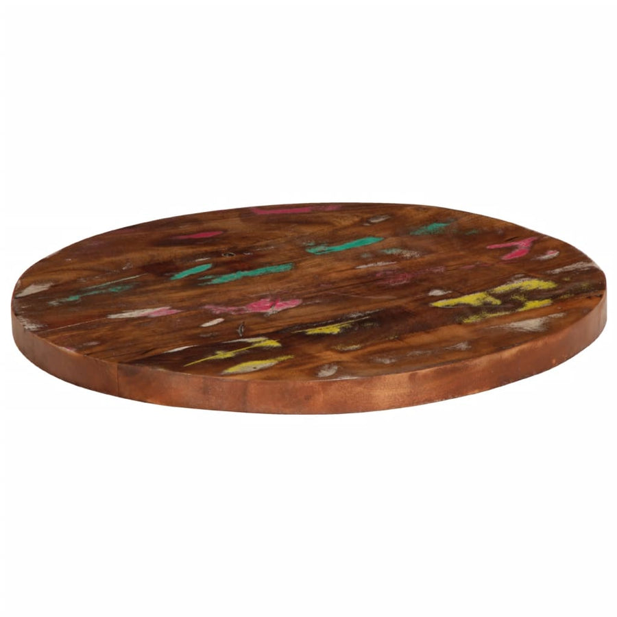 Tafelblad rond Ø 40x2,5 cm massief gerecycled hout