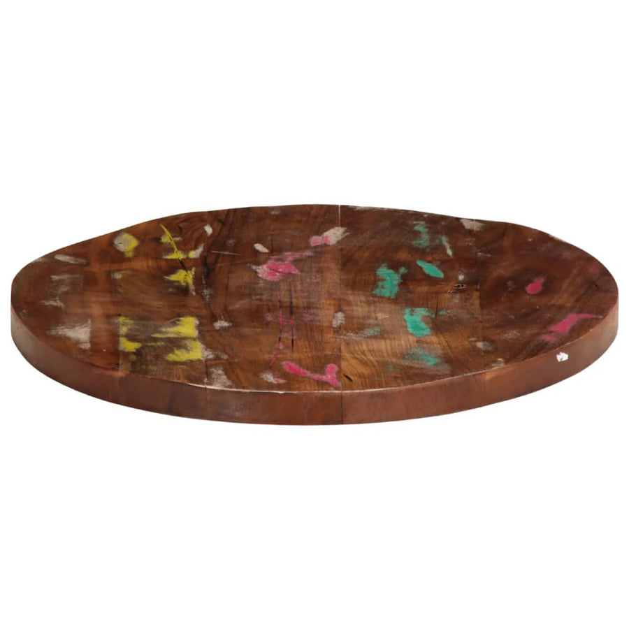 Tafelblad rond Ø 40x3,8 cm massief gerecycled hout