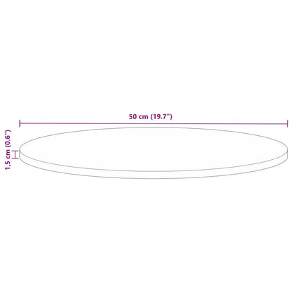 Tafelblad rond Ø 50x1,5 cm massief gerecycled hout