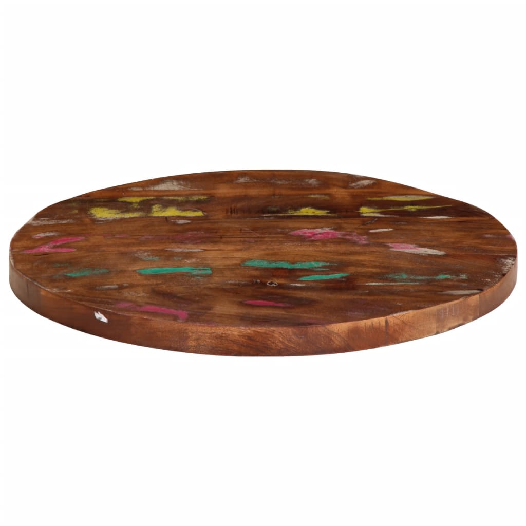 Tafelblad rond Ø 60x1,5 cm massief gerecycled hout