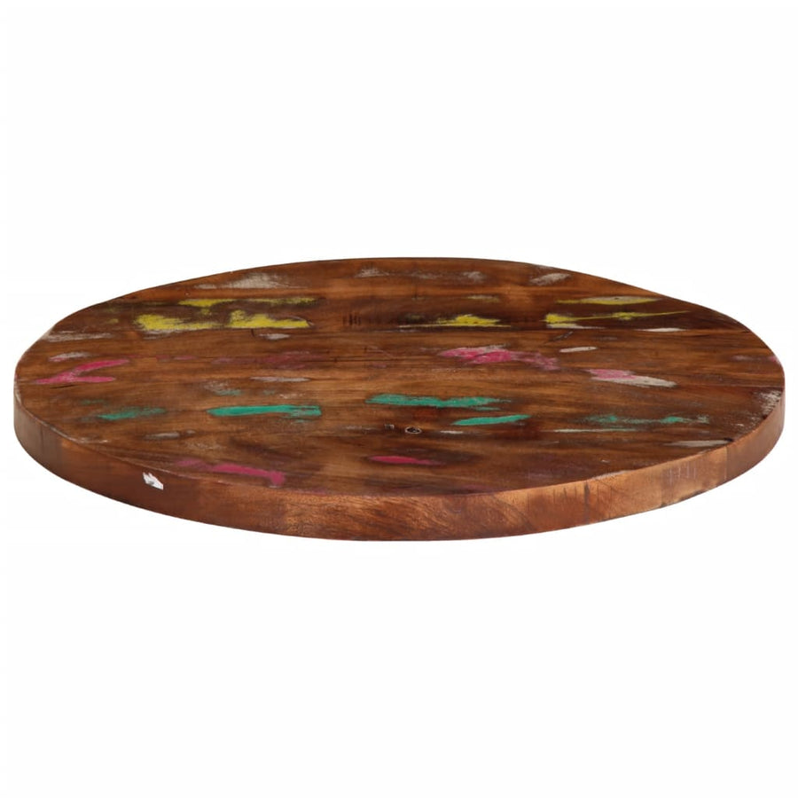 Tafelblad rond Ø 60x1,5 cm massief gerecycled hout