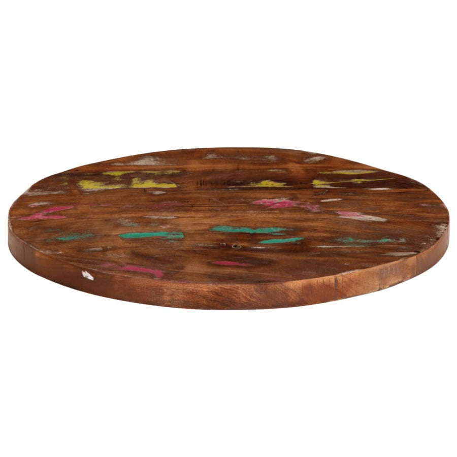 Tafelblad rond Ø 60x2,5 cm massief gerecycled hout