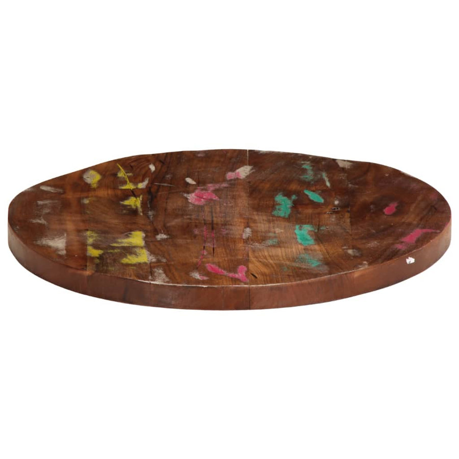 Tafelblad rond Ø 60x2,5 cm massief gerecycled hout