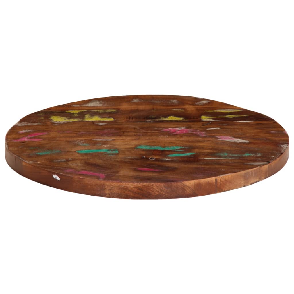 Tafelblad rond Ø 60x3,8 cm massief gerecycled hout