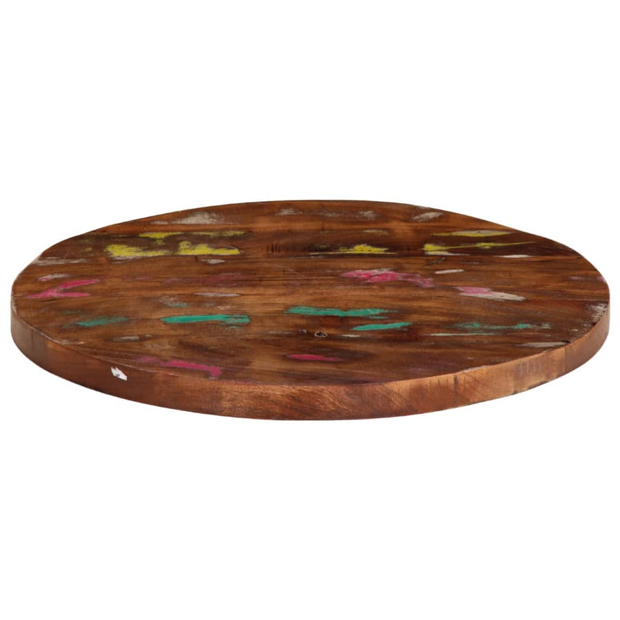 Tafelblad rond Ø 60x3,8 cm massief gerecycled hout