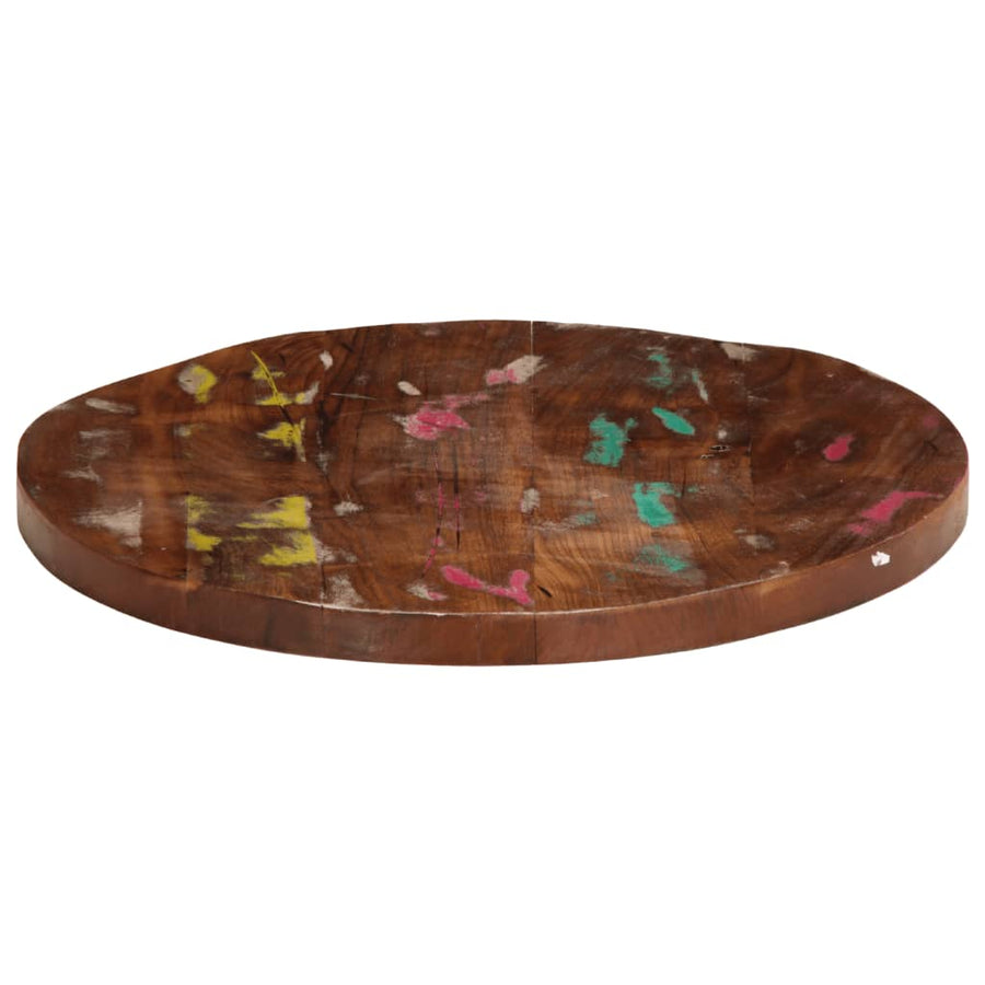 Tafelblad rond Ø 60x3,8 cm massief gerecycled hout