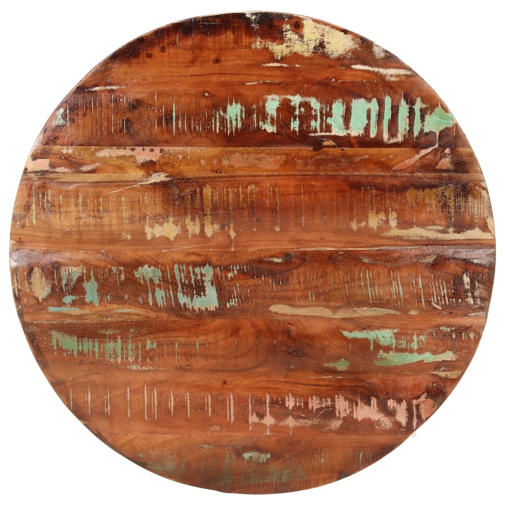 Tafelblad Rond Ø 70X3,8 Cm Massief Gerecycled Hout