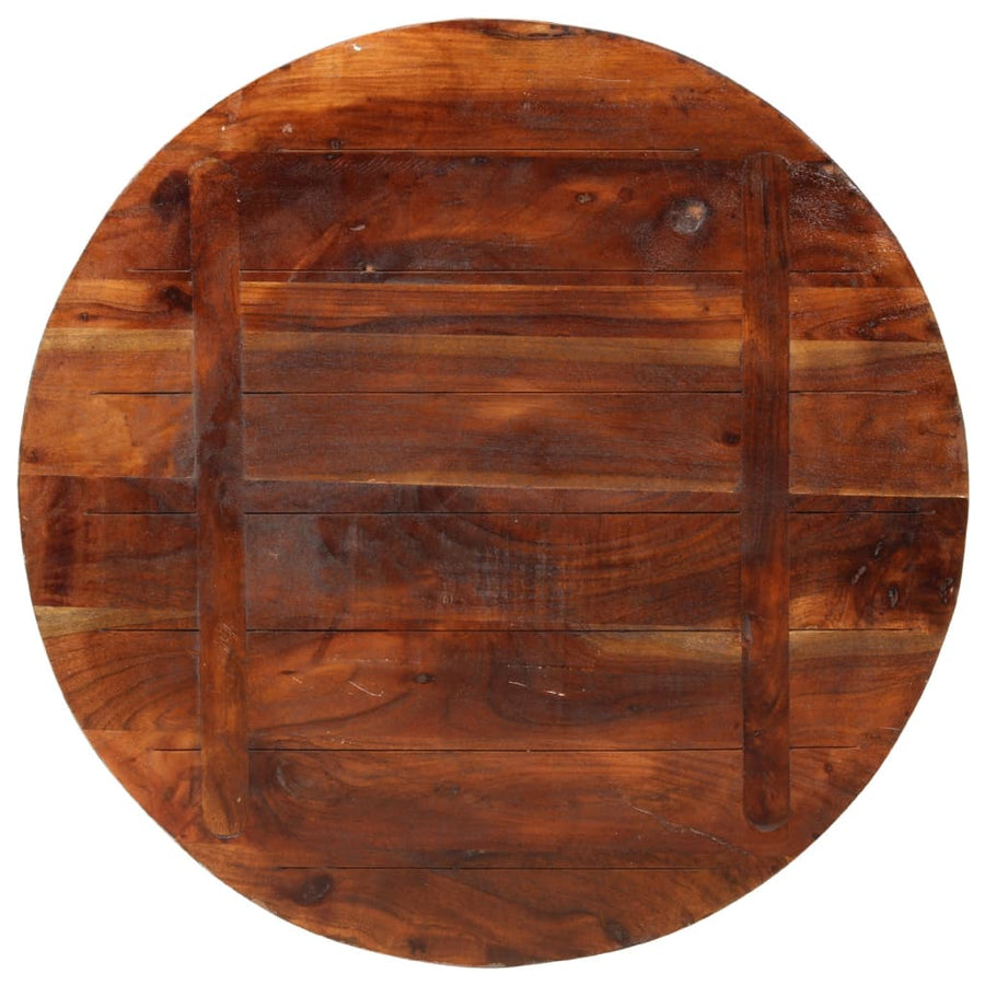 Tafelblad Rond Ø 70X3,8 Cm Massief Gerecycled Hout