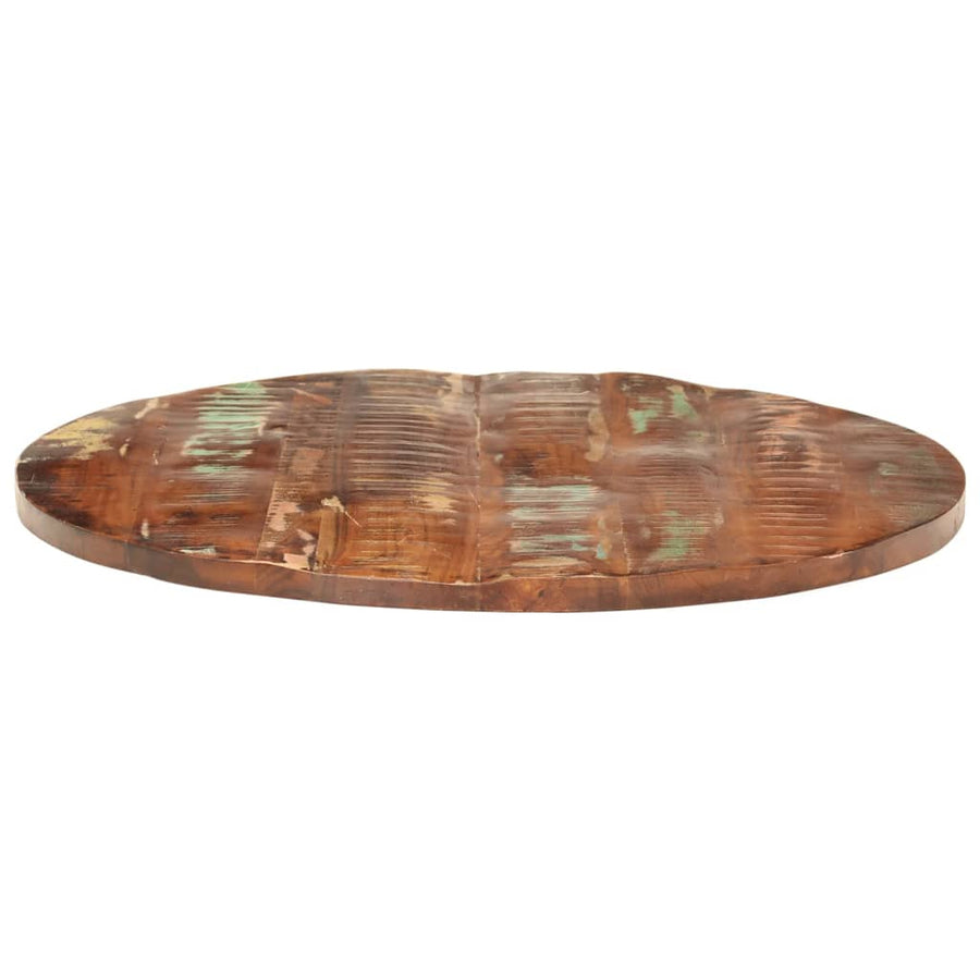Tafelblad Rond Ø 80X3,8 Cm Massief Gerecycled Hout