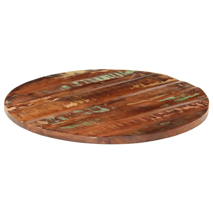Tafelblad Rond Ø 90X2,5 Cm Massief Gerecycled Hout