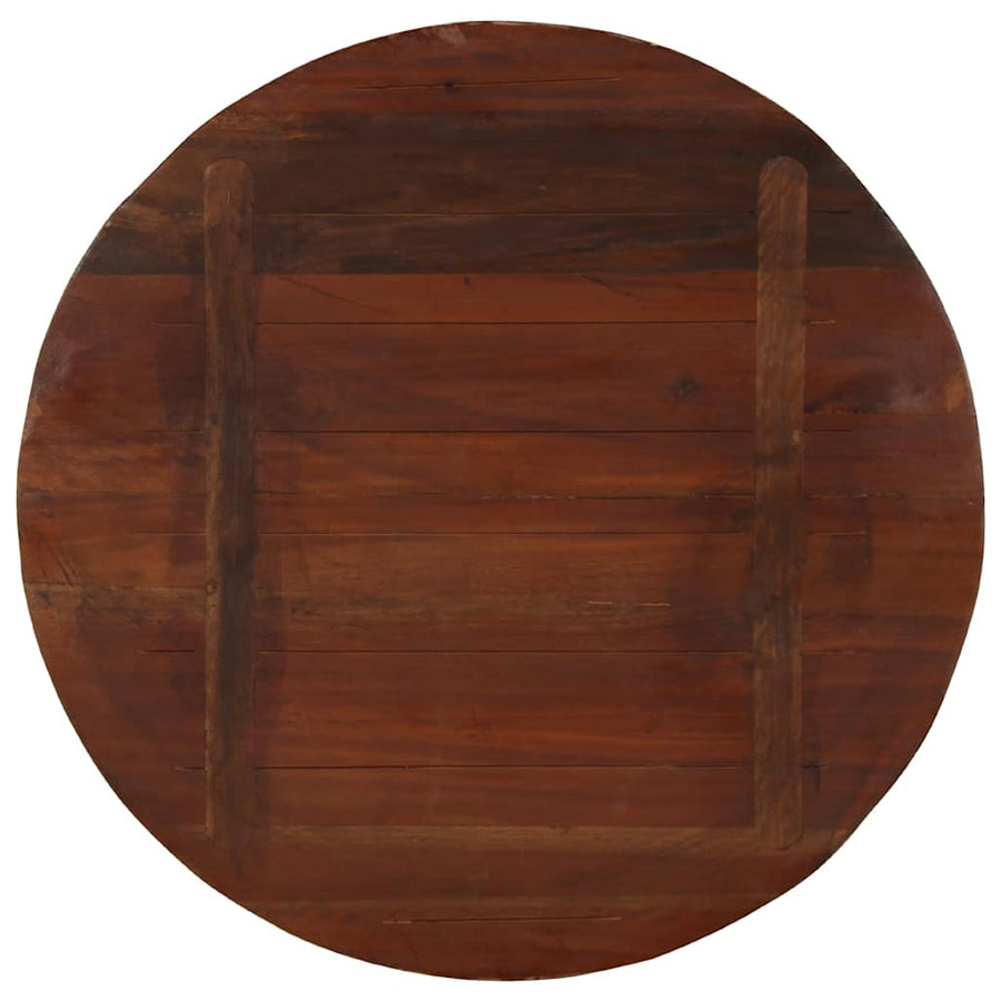 Tafelblad rond Ø 70x3,8 cm massief gerecycled hout