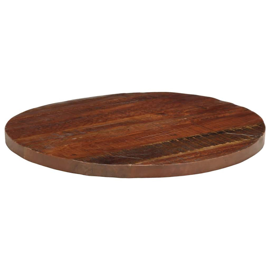 Tafelblad rond Ø 80x3,8 cm massief gerecycled hout