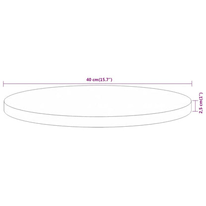 Tafelblad Rond Ø40X2,5 Cm Massief Acaciahout Acaciahout (Naturel) 25 mm 40 cm