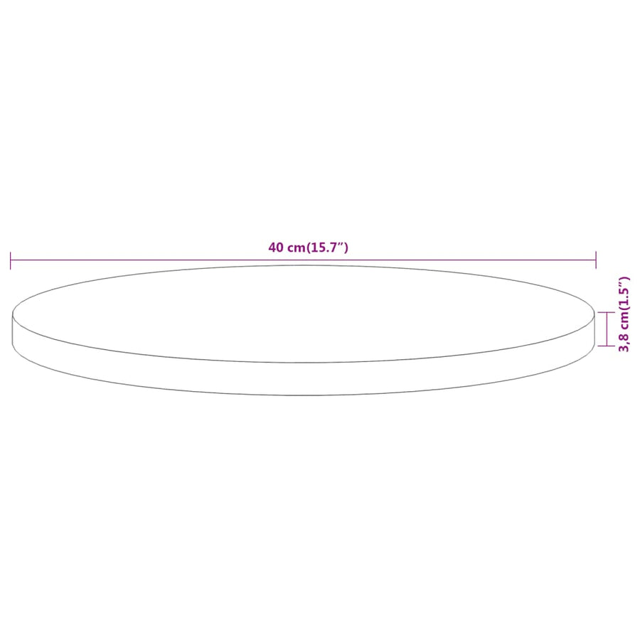 Tafelblad Rond Ø 40X3,8 Cm Naturel 40 x 3.8 cm