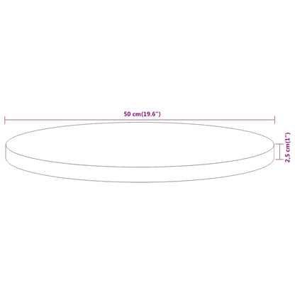 Tafelblad Rond Ø 50X2,5 Cm Naturel 50 x 2.5 cm