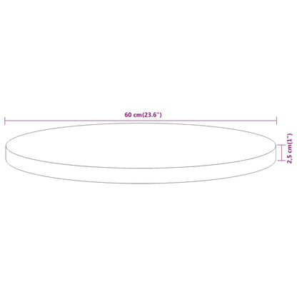 Tafelblad Rond Ø 60X2,5 Cm Naturel 60 x 2.5 cm
