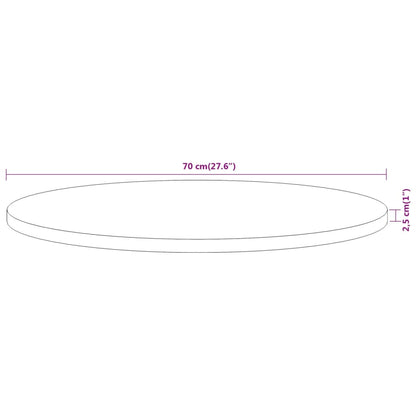 Tafelblad Rond Ø 70X2,5 Cm Naturel 70 x 2.5 cm
