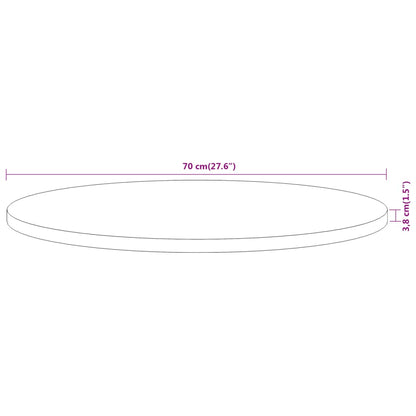 Tafelblad Rond Ø 70X3,8 Cm Naturel 70 x 3.8 cm