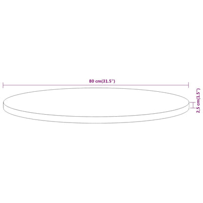 Tafelblad Rond Ø 80X2,5 Cm Naturel 80 x 2.5 cm