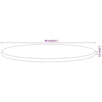 Tafelblad Rond Ø 90X2,5 Cm Naturel 90 x 2.5 cm