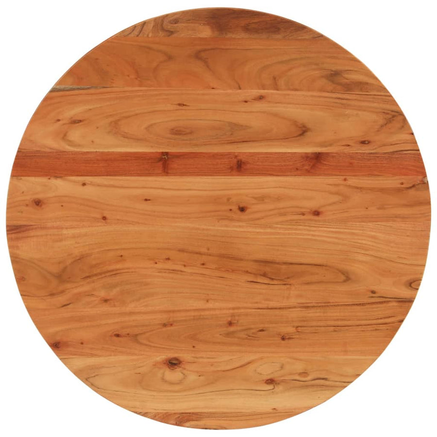 Tafelblad Rond Ø 90X3,8 Cm Massief Acaciahout Acaciahout (Naturel) 38 mm 90 cm