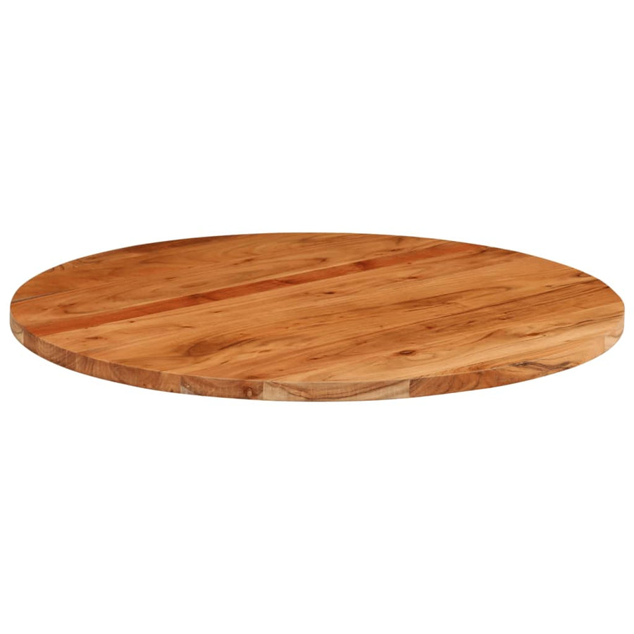 Tafelblad Rond Ø 90X3,8 Cm Massief Acaciahout Acaciahout (Naturel) 38 mm 90 cm