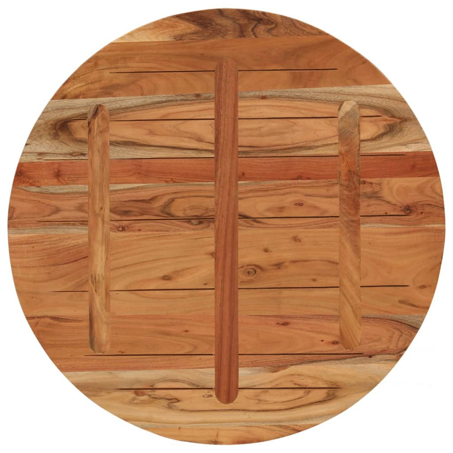 Tafelblad Rond Ø 90X3,8 Cm Massief Acaciahout Acaciahout (Naturel) 38 mm 90 cm