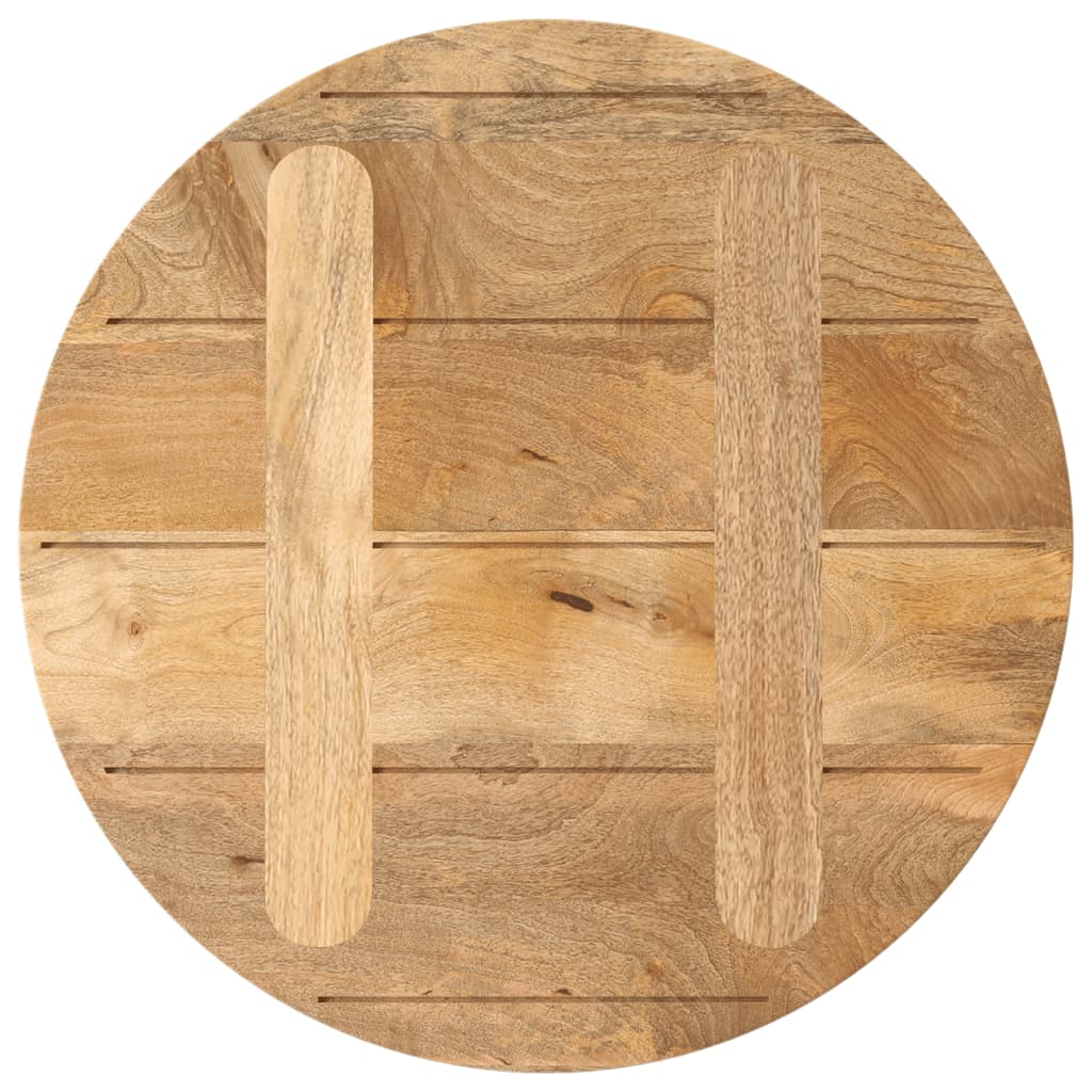 Tafelblad rond Ø 40x3,8 cm massief ruw mangohout