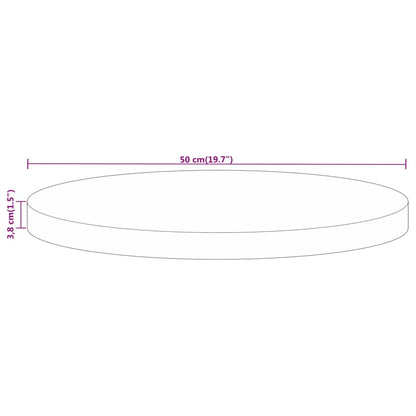 Tafelblad rond Ø 50x3,8 cm massief ruw mangohout