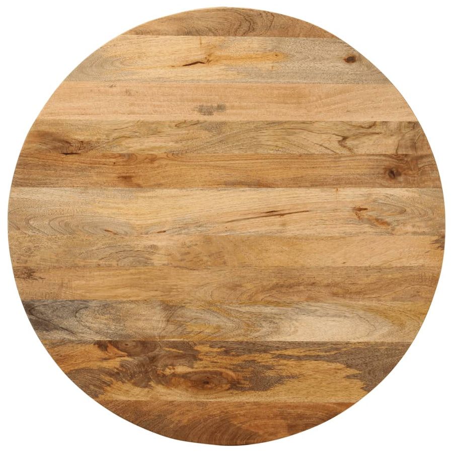 Tafelblad Rond Ø 70X2,5 Cm Massief Ruw Mangohout Mangohout (Naturel) 25 mm 70 cm