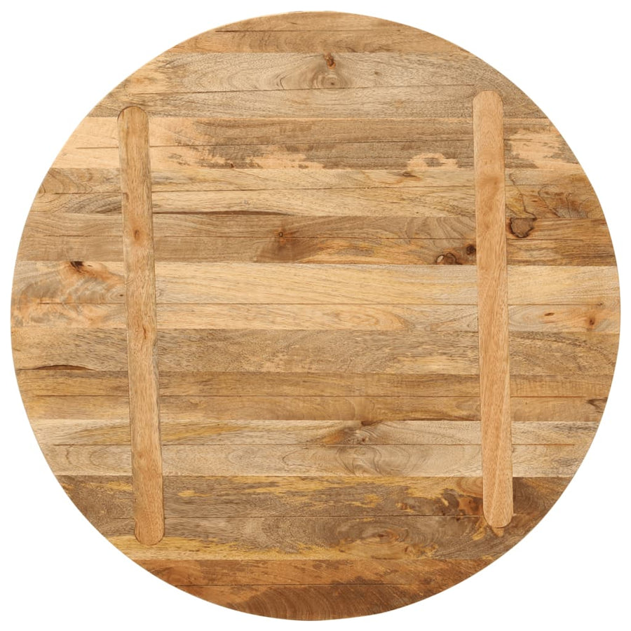 Tafelblad Rond Ø 70X2,5 Cm Massief Ruw Mangohout Mangohout (Naturel) 25 mm 70 cm