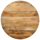 Tabletop round Ø 70x3.8 cm solid rough mango wood