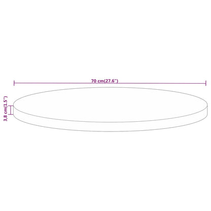 Tafelblad Rond Ø 70X3,8 Cm Massief Ruw Mangohout