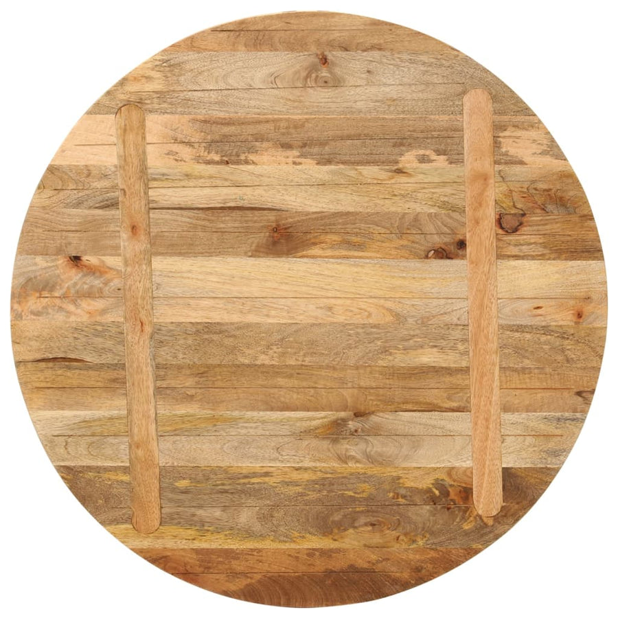 Tafelblad Rond Ø 90X2,5 Cm Massief Ruw Mangohout