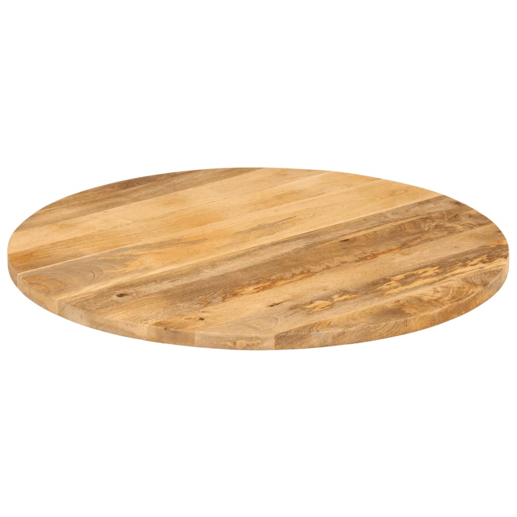 Tafelblad Rond Ø 90X3,8 Cm Massief Ruw Mangohout Mangohout (Naturel) 38 mm 90 cm