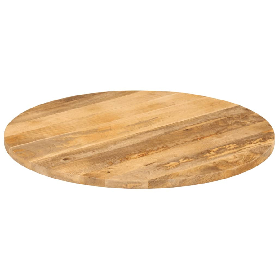 Tafelblad Rond Ø 90X3,8 Cm Massief Ruw Mangohout Mangohout (Naturel) 38 mm 90 cm