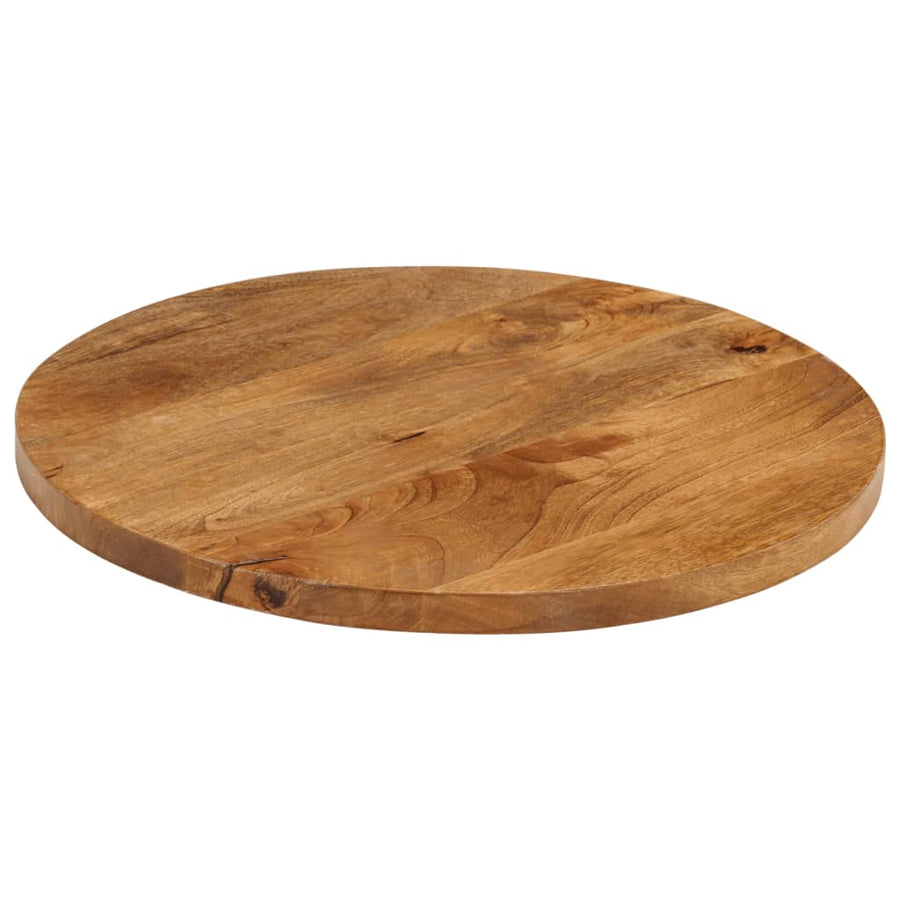 Tafelblad Ø 40X2,5 Cm Rond Massief Ruw Mangohout Mangohout (Eikenafwerking) 25 mm 40 cm