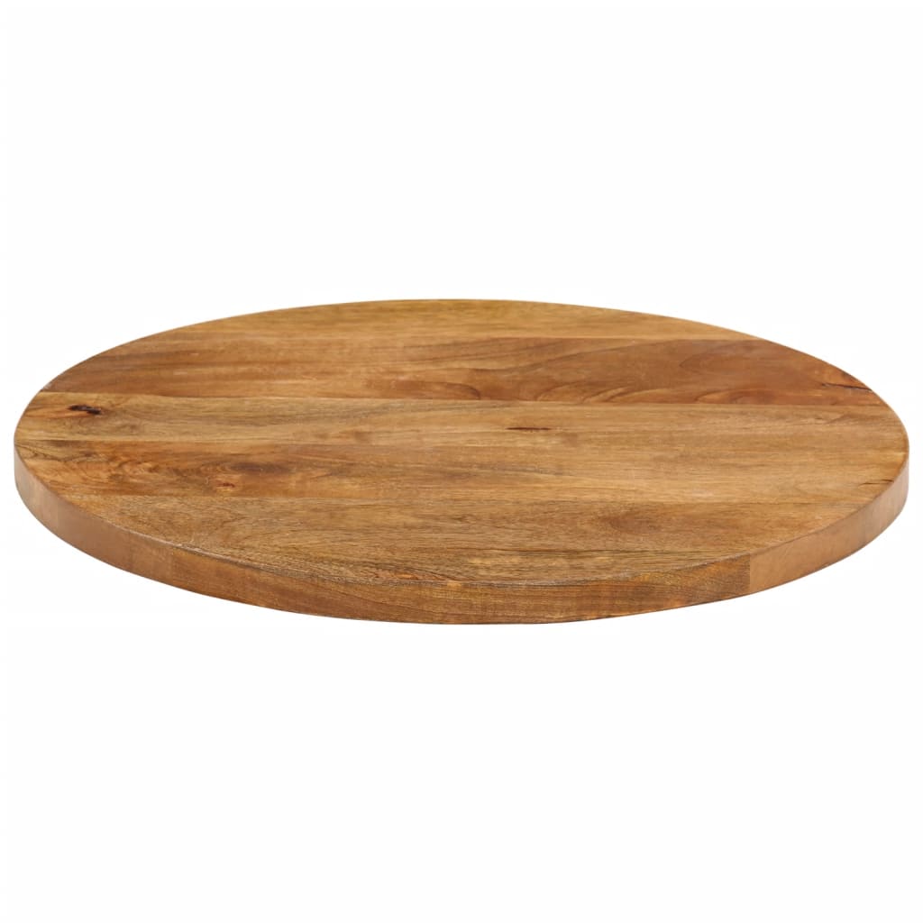 Tafelblad Ø 40X2,5 Cm Rond Massief Ruw Mangohout Mangohout (Eikenafwerking) 25 mm 40 cm