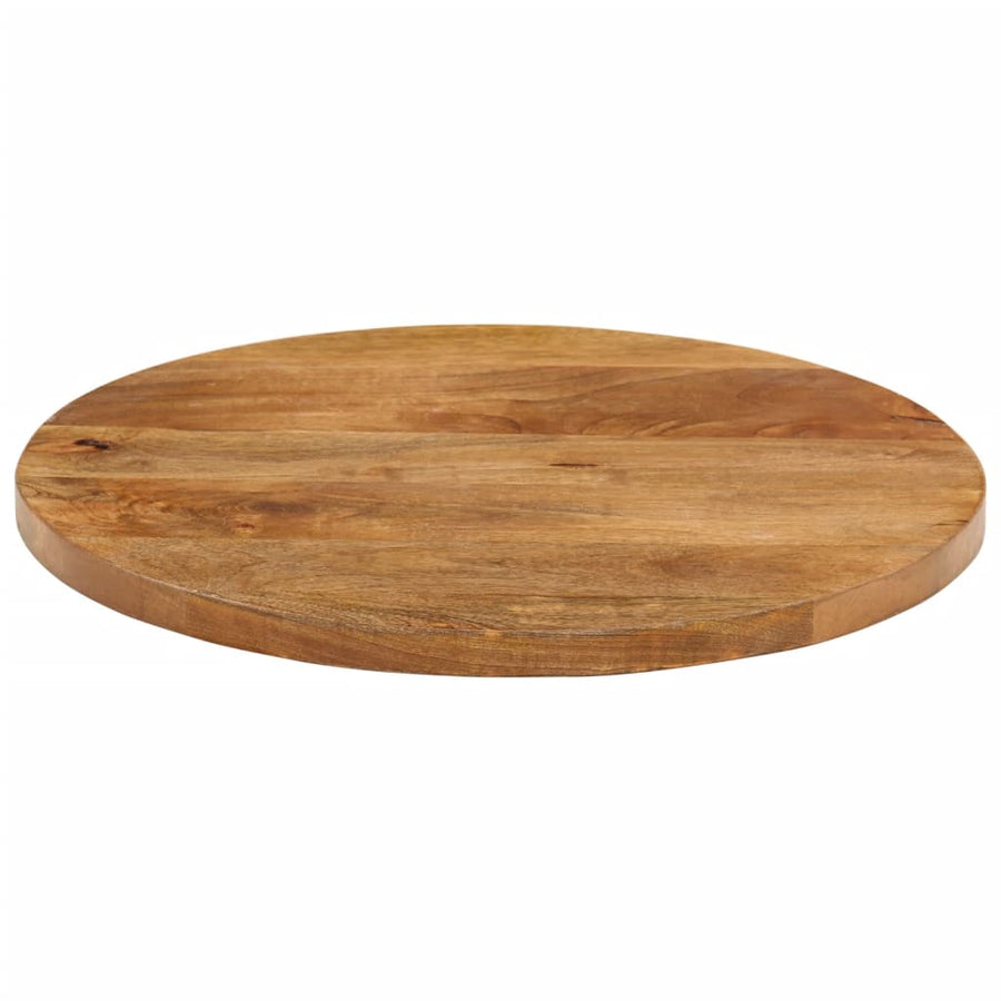 Tafelblad Ø 40X2,5 Cm Rond Massief Ruw Mangohout Mangohout (Eikenafwerking) 25 mm 40 cm