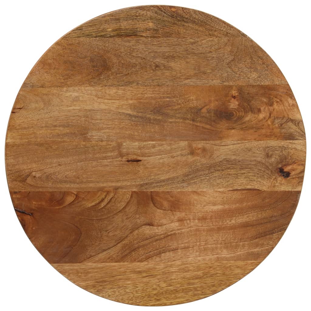 Tafelblad Rond Ø 50X2,5 Cm Massief Ruw Mangohout Mangohout (Eikenafwerking) 25 mm 50 cm