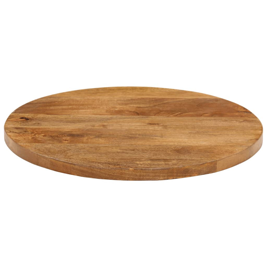 Tafelblad Rond Ø 50X2,5 Cm Massief Ruw Mangohout Mangohout (Eikenafwerking) 25 mm 50 cm