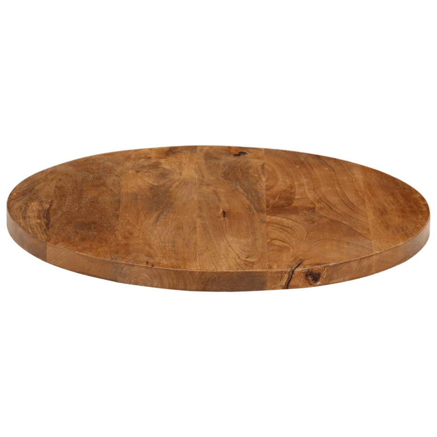 Tafelblad Rond Ø 50X2,5 Cm Massief Ruw Mangohout Mangohout (Eikenafwerking) 25 mm 50 cm