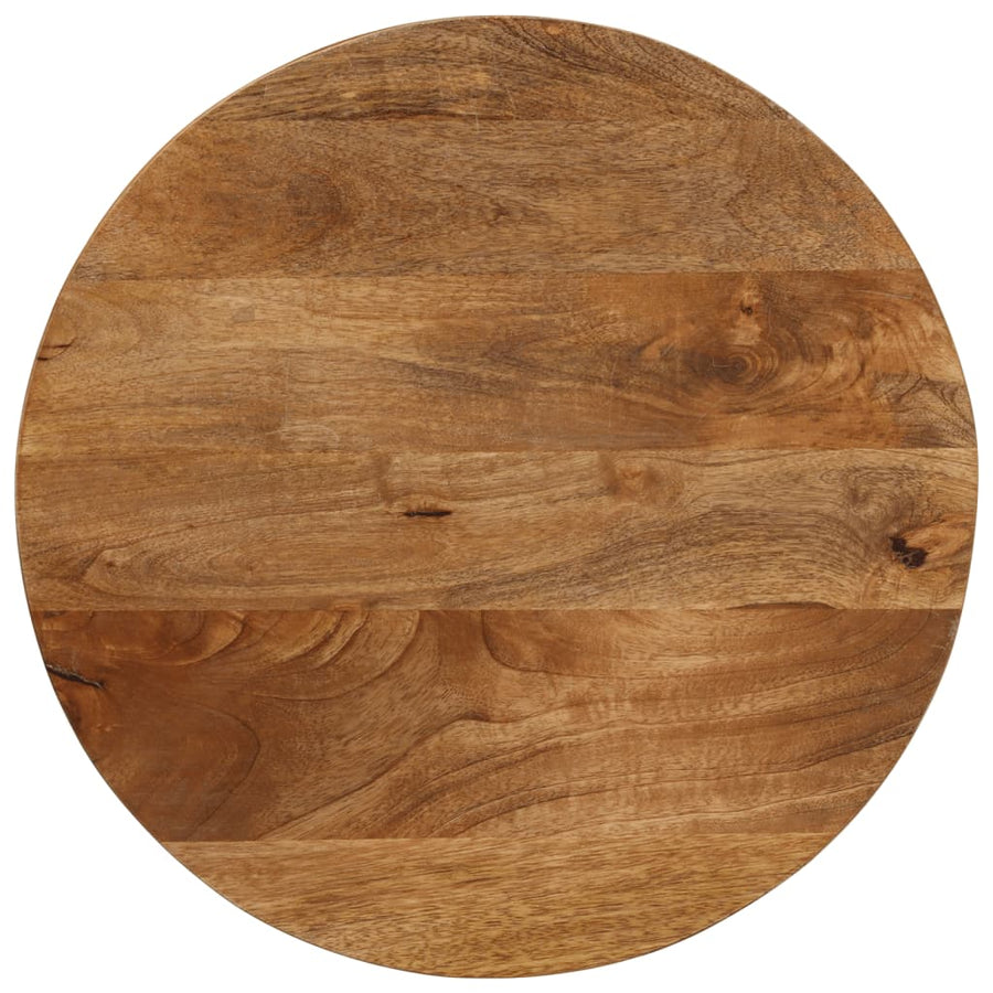 Tafelblad Rond Ø 50X3,8 Cm Massief Ruw Mangohout Eiken 50 x 3.8 cm massief mangohout