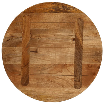 Tafelblad Rond Ø 50X3,8 Cm Massief Ruw Mangohout Eiken 50 x 3.8 cm massief mangohout