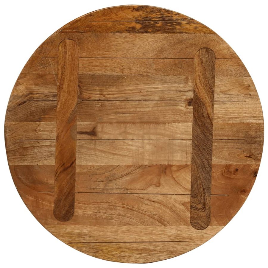 Tafelblad Rond Ø 50X3,8 Cm Massief Ruw Mangohout Eiken 50 x 3.8 cm massief mangohout