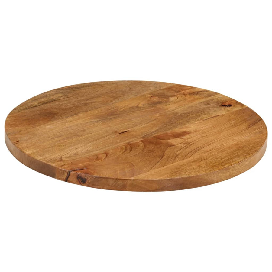 Tafelblad Rond Ø 60X2,5 Cm Massief Ruw Mangohout Mangohout (Eikenafwerking) 25 mm 60 cm