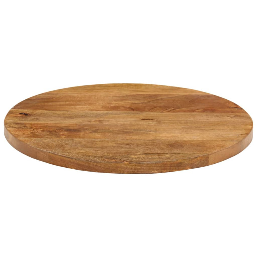 Tafelblad Rond Ø 60X2,5 Cm Massief Ruw Mangohout Mangohout (Eikenafwerking) 25 mm 60 cm
