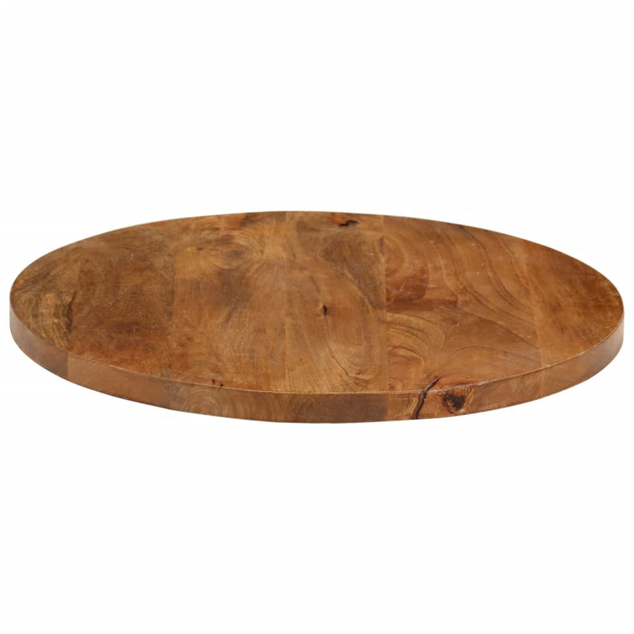 Tafelblad Rond Ø 60X2,5 Cm Massief Ruw Mangohout Mangohout (Eikenafwerking) 25 mm 60 cm