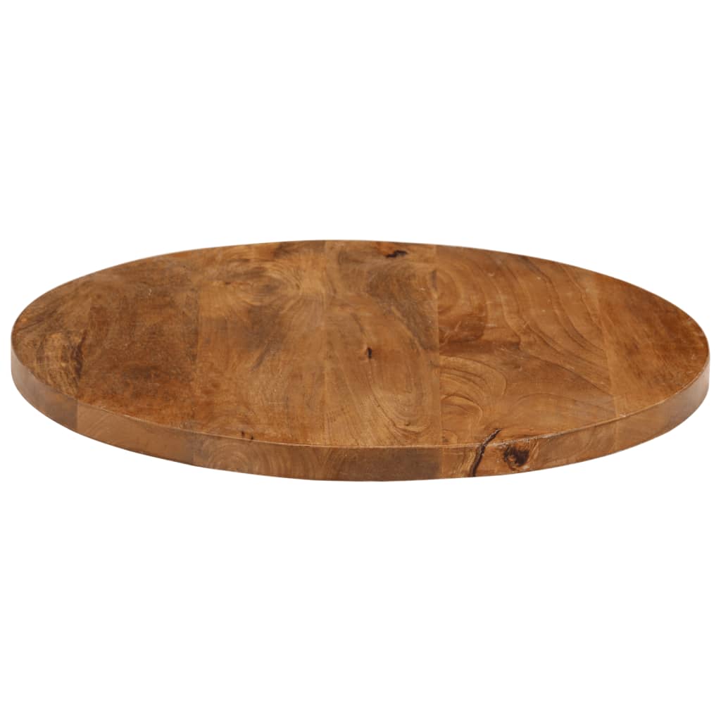 Tafelblad Rond Ø 60X3,8 Cm Massief Ruw Mangohout Mangohout (Eikenafwerking) 38 mm 60 cm