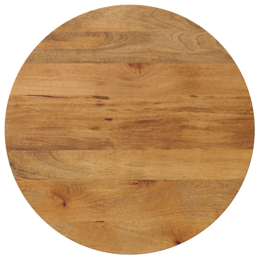 Tafelblad Rond Ø 70X3,8 Cm Massief Ruw Mangohout Mangohout (Eikenafwerking) 38 mm 70 cm